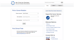Desktop Screenshot of mycancergenome.org