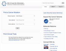 Tablet Screenshot of mycancergenome.org
